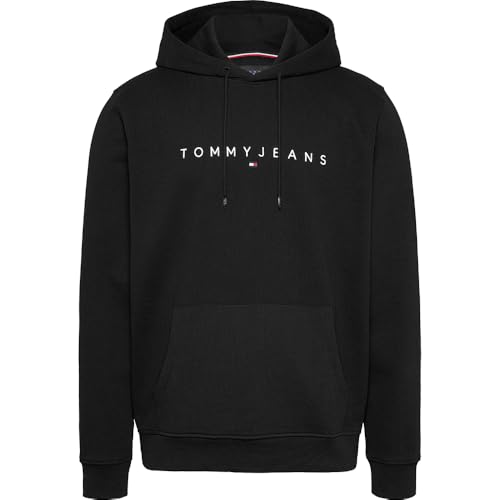Tommy Jeans Sudadera Hombre Linear Logo con Capucha,...
