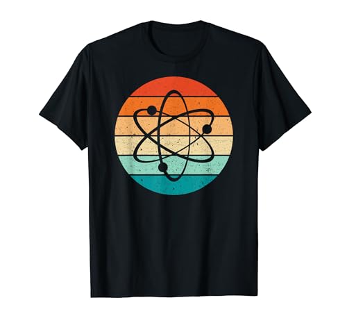 Retro Atom Art Men Women Biology Physics Chemistry Teacher Camiseta