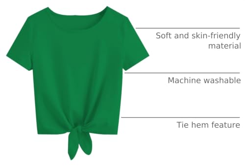 Image of Girls Tie Dye Shirts Short Sleeve T-Shirt Casual Tie Hem Tee Tops Size 5-12 Years