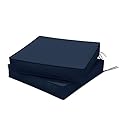 Snubbull Outdoor Chair Cushions 22 X 22 X 4 Inch Patio Furniture Cushions Waterproof & Fade Resistant Outdoor Cushions for Patio Furniture with Handle & Adjustable Straps Set of 2