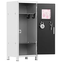 BAODBF Mini Locker with Lock and Key Rustproof Metal Small Locker Portable Mini Locker Cabinet Practical Mini Storage Locker with Compartments for Desktop Girls Boys