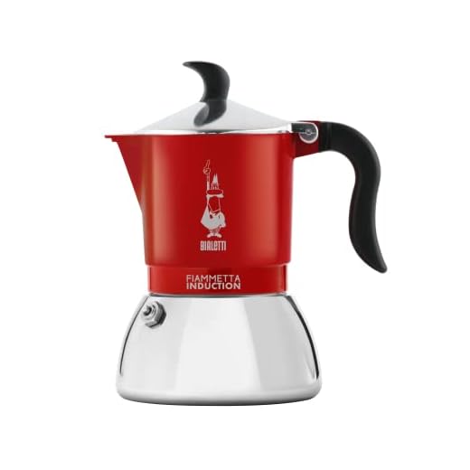 Bialetti Kaffeemaschine, Aluminium, Steel, Rot, 4 Tassen