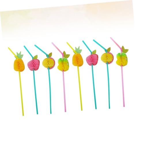 Uonlytech Pitillos Descartables de Plástico Multicolor 24 pcs miniatura 6