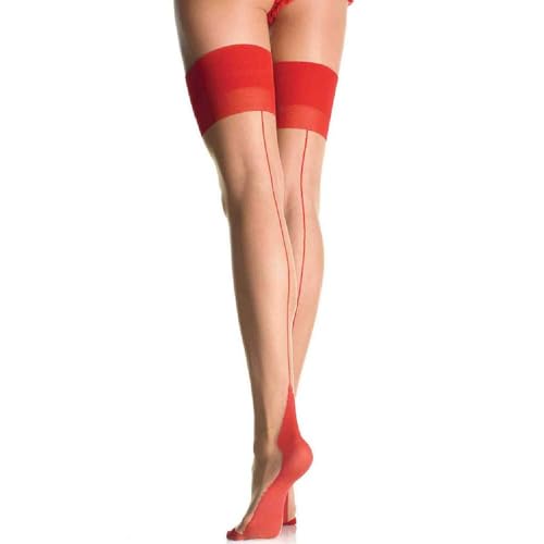Leg Avenue 1027 chaussettes fines coutures arrières rouge