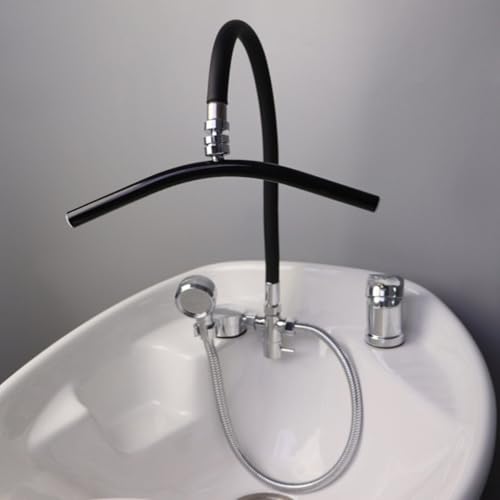 CHSUFBTY Rejilla de circulación de Agua Flexible de aleación de Aluminio for Lavado de Cabello - Manos Libres, Ajustable for peluquerías y spas