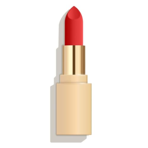 Atomic Red Natural Lipstick | Vegan, Plant-Based & Highly Pigmented | Long-Lasting Creamy Velvet Lip Color with Vitamin E & Bakuchiol | Lightweight, Phytonutrient-Rich Formula with UV Protection | 4g