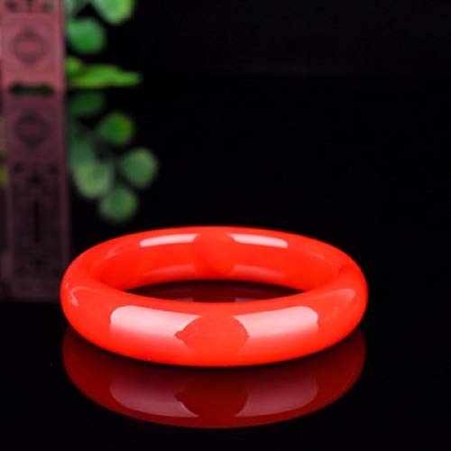 Jonc Red Jade Bangle en pierre de gemme, une idée cadeau précieuse de 64 mm - 4