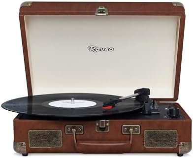 Raveo Vitrola Sonetto Vintage Brown com Conexão Bluetooth, USB Re...