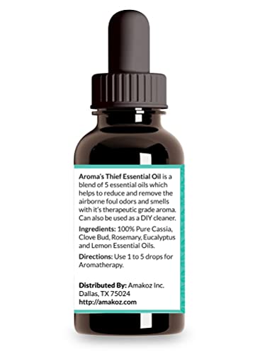 NaturoBliss Aroma's Thief Synergy Blend Aromatherapy Essential Oils Blend (Cassia Clove Rosemary Eucalyptus Lemon) Guards from Tales of French Thieves - 1 Fl. Oz, 30ml - Image 4