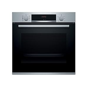 Bosch HRS534BS0B Serie 4 Built-in Oven with Added Steam Function, EcoClean Direct, 3D Hotair, LED display, Universal…