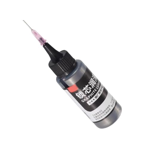 Genérico Lubricante de grafito en polvo, 50 ml - Lubricante multifuncional portátil con tubo de aguja para cerraduras, bisagras, rieles de guía
