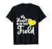Funny Softball Quote My Heart is on That Field Softball Mom T-Shirt