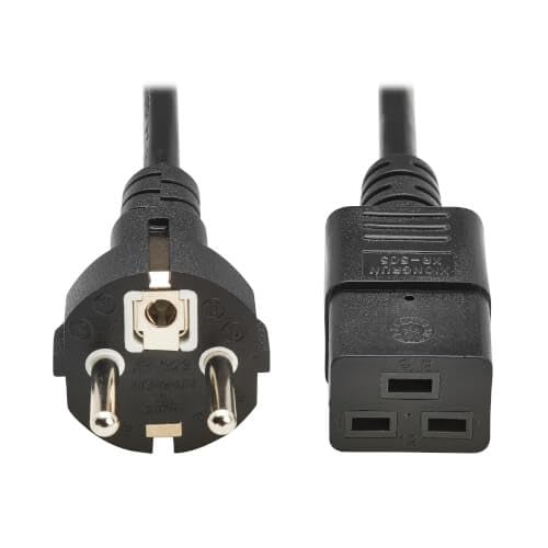 EU COMPUTER POWER CORD, SCHUKO TO C19 - 16A, 250V, H05VV-F, 2.5 M (8.2 FT.), BLA EU+COMPUTER+POWER+CORD%2c+SCHUKO+TO+C19+-+16A%2c+250V%2c+H05VV-F%2c+2.5+M+(8.2+FT.)%2c+BLA