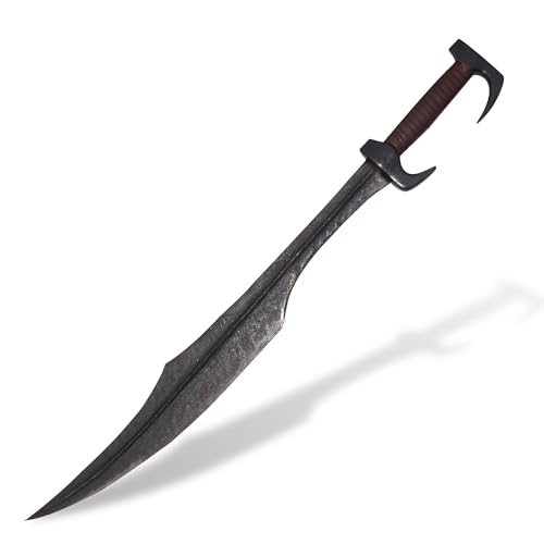 Armory Replicas™ - Spartan Warrior Sword - Hand Forged Carbon Steel Blade, Antique Finish, Leather...