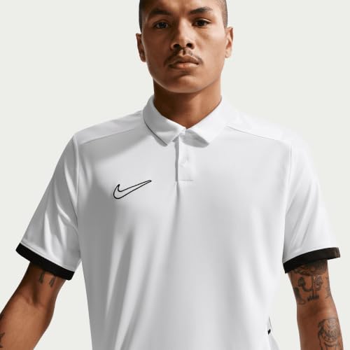 Nike Herren Dri-Fit Academy25 Ss Polo T-Shirt, White/Black/Wolf Grey/Black, XXL – Ansicht 5