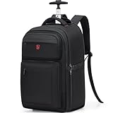 OIWAS Rolling Backpack, Travel Backpack with Wheels, 17 Inch Laptop Roller Backpacks, Business Wheeled Backpacks for Women Men