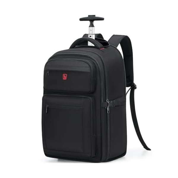 OIWAS Rolling Backpack, Travel Backpack with Wheels, 17 Inch Laptop Roller Backpacks, Business Wheeled Backpacks for Women Men