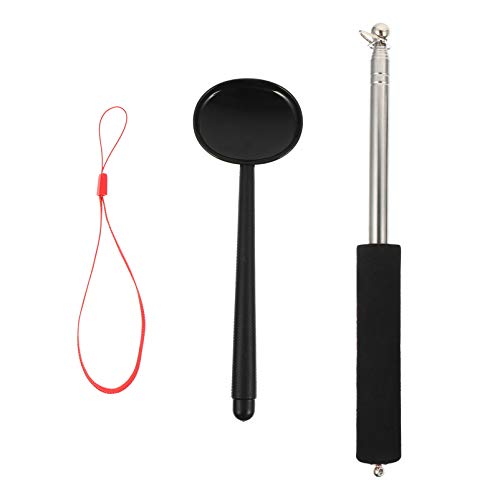 Baluue 2 Pcs Handheld Eye Occluder Professional Plastic Eye Occluder Eye Instruments with Telescopic Rod for Eye Exams Black