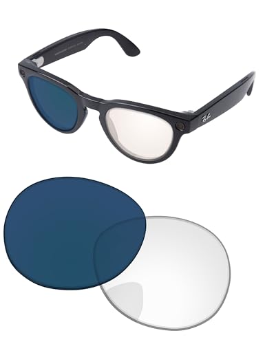 Image of Replacement Lenses for Ray-Ban Meta Headliner RW4009 & RW4013 50mm AI Glasses - Photochromic, Anti Blue Light Lens