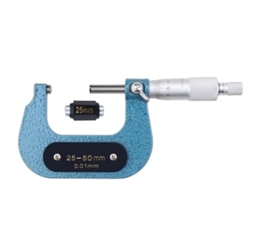 Micrómetro para medir espesor de tuberías BIRAN 266-102, rango 25-50 mm, con cabeza esférica y redonda, instrumento de medición miniatura 1