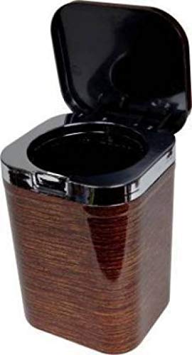 Portible Dumpster Dustbin Brown Wooden Finished Dustbin for Car Office and Home Use (Pack of 1).-picture-15