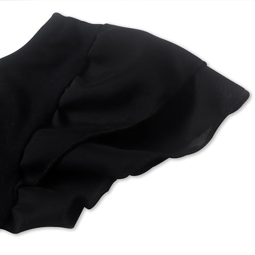 Image of EQSJIU Ballet Leotards for Girls with Removable Skirt Combo Tie Ruffle Sleeve Ballet Dance Dress Outfit 2-12 Years