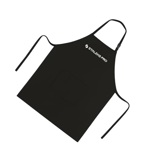 Tablier Staleks Pro noir taille unique ajustable avec poche ventrale