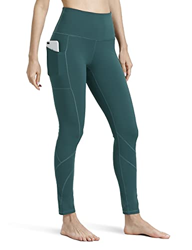 ALONG FIT Women's Leggings High Waisted Yoga Pants with 3 Pockets, 7/8 Length Yoga Leggings for Women Tummy Control Workout Leggings for Yoga, Workout, Casual and Athletic