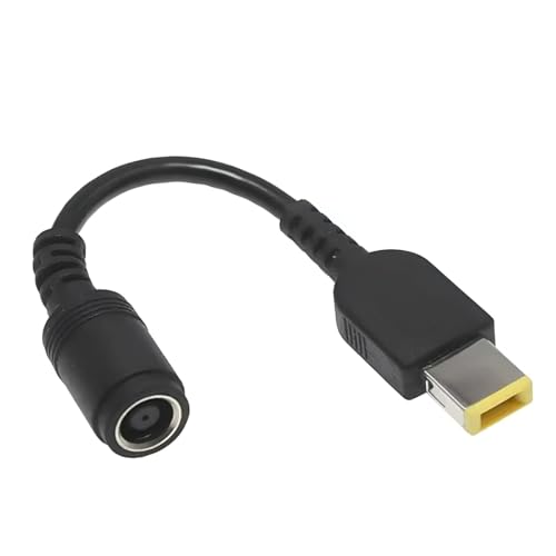 DC 7.9 x 5.5mm Round Jack to Square USB Plug Converter Laptop Power Adapter Connector Cable Compatible with Lenovo ThinkPad IBM Charger