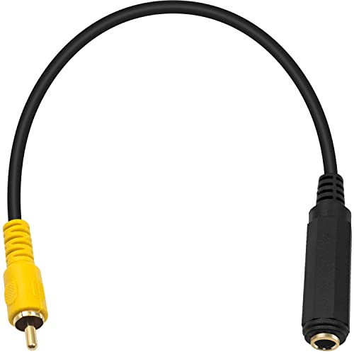 Cable de 1/4 a RCA hembra mono a macho adaptador de audio Duttek de 30cm