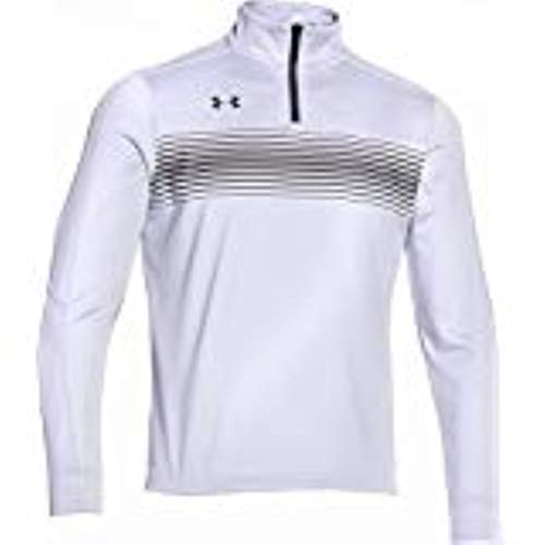 Under Armour Qualifier Blanc SM, Sweat 1/4 Fermeture Éclair