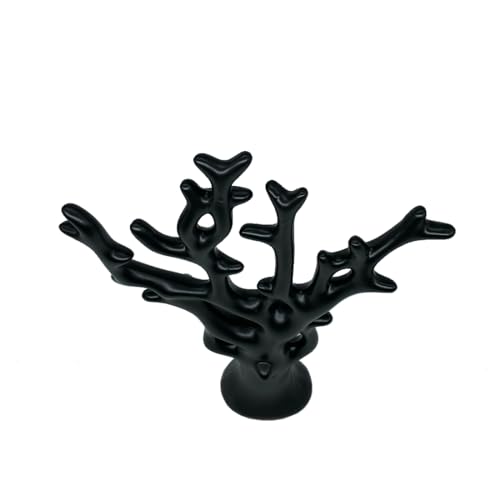 Image of NOSCOMP Black Money Tree Ceramic Decor - 30cm Tall Feng Shui Wealth Tree for Home & Office - Elegant Ceramic Lucky Tree Ornament, Ideal for Living Room, Desk, or Gift