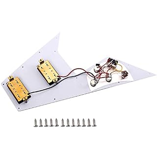 EUIOOVM Guitar Pickguard V Scratch Plate Pickup Remplaçable Interrupteur 3 voies de protection - Les Beatles, Paul McCartney, John Lennon, RIngo Starr, George Harrison EUIOOVM Guitar Pickguard V Scratch Plate Pickup Remplaçable Interrupteur 3 voies de protection – Image 2