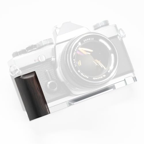 新品 OLYMPUS OM1、2、3用ハンドグリップ （黒檀/アルミニウム) 木材黒檀クルミローズウッドハンドグリップ L ブラケット