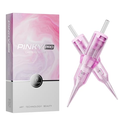 Aguja de maquillaje semipermanente Biomaser 20 piezas Agujas de cartucho universales especiales para cejas, labios, estética facial o micropigmentación capilar (1R0.18)