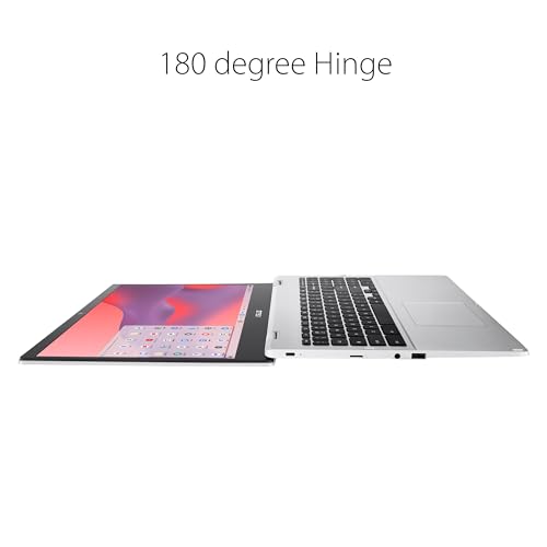 ASUS Chromebook CX1, 15.6" FHD NanoEdge Display, Intel Celeron N4500 Processor, 64GB eMMC Storage, 8GB RAM, ChromeOS, Transparent Silver, CX1500CKA-AS84F by ASUS - Image 5
