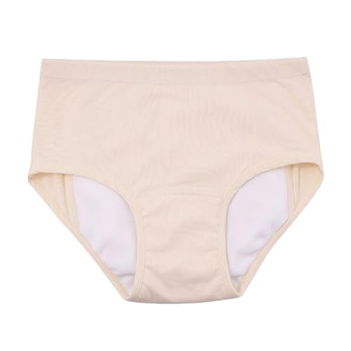 GJXWD Bragas para Incontinencia de Ancianos - Ropa Interior Cómoda de Algodón A Prueba de Fugas - Ropa Interior Y Transpirable - para Incontinencia Moderada/SeveraBeige,L