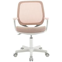 Maxmass Kids Study Desk Chair, Height Adjustable Children Computer Chair with Lumbar Support, Armrests & Sit-Brake Casters, Ergonomic Swivel Mesh Chair for Home School Office