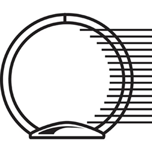 Wilson Jones Fichário de 3 anéis de 5 cm, fichário básico de anel redondo, branco (W362-44W)