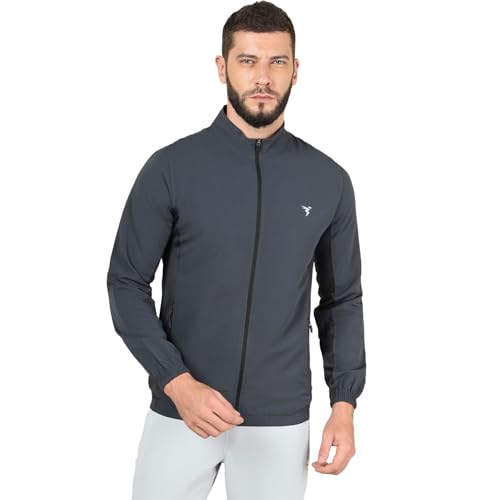 Image of TECHNOSPORT Men's Solid Polyester Techno Lite Jacket With SPF50+ And Microbial Properties