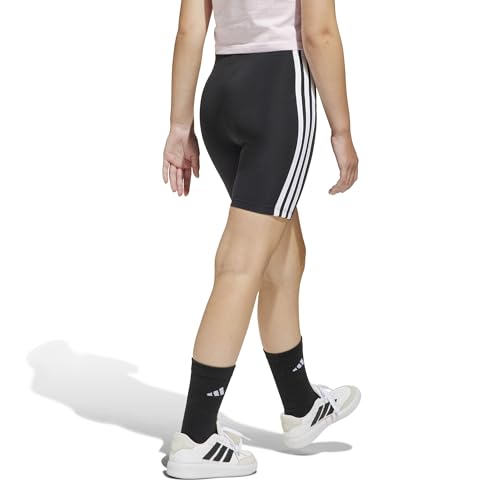 adidas Girl's ESSENTIALS BIKER SHORTS, black/white, 9-10 Years