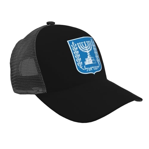 Emblem of Israel Unisex Mesh Baseball Caps - Classic Adjustable Hat