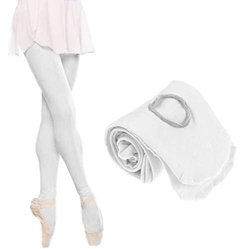 3 pares de meias femininas IMIKEYA para balé e dança latina para ioga (tamanho G, branco)