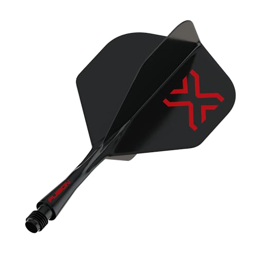 Image of Winmau Fusion No.2 Integrated Flight & Shaft System - Lightweight Replacement Set for Steel & Soft Tip Darts - 90-Degree Wing Design Sizes