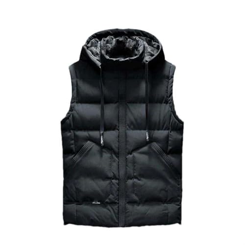 Chaqueta sin mangas con cremallera JXQXHCFS chaleco casual de cuello alto para hombre en invierno