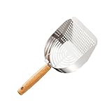 Xanorrg Scolle Pala per Lettiera in Acciaio Indurito per L'impugnatura Comoda E Rapida Tecnologia Separazione Sabbia in Metallo