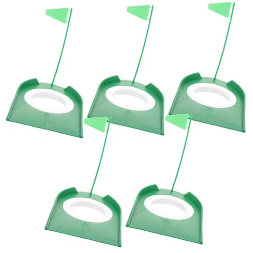 Happyyami Training Hole 5pcs Putting Cup Ring Regulation Size Plastic Golf Hole Cups for Golf Practice