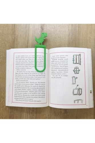 Dinozor Kitap Ayracı, Yeşil, 4x13 cm