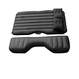 QLASDVUE Car Air Bed Ultra-Soft Flocking Fabric Car Inflatable Bed Air Cushion Portable Travel Fit for Most Small Universal(Black)