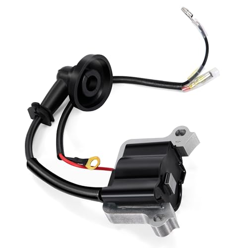 Tunejoy Bobinas de Encendido Reemplazo para Generador Cortacésped Conjunto Bobina de Encendido Motores Verticales de 2 Tiempos 43cc 47cc 49cc Negro